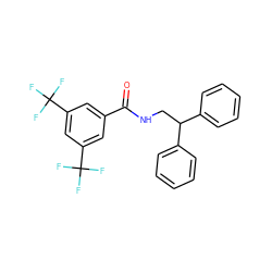 O=C(NCC(c1ccccc1)c1ccccc1)c1cc(C(F)(F)F)cc(C(F)(F)F)c1 ZINC000029342814