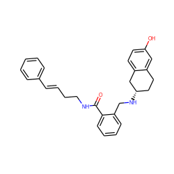 O=C(NCC/C=C/c1ccccc1)c1ccccc1CN[C@H]1CCc2cc(O)ccc2C1 ZINC000013589129