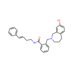 O=C(NCC/C=C/c1ccccc1)c1ccccc1CN1CCCc2ccc(O)cc2C1 ZINC000013589150