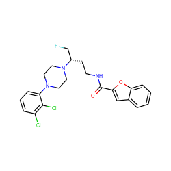 O=C(NCC[C@@H](CF)N1CCN(c2cccc(Cl)c2Cl)CC1)c1cc2ccccc2o1 ZINC000169349178