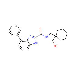 O=C(NCC1(CO)CCCCC1)c1nc2c(-c3ccccc3)cccc2[nH]1 ZINC000103268373