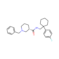 O=C(NCC1(c2ccc(F)cc2)CCCCC1)[C@H]1CCCN(Cc2ccccc2)C1 ZINC000072116276