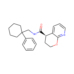 O=C(NCC1(c2ccccc2)CCCCC1)[C@@H]1CCOc2ncccc21 ZINC001772605985