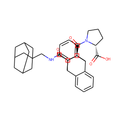 O=C(NCC12CC3CC(CC(C3)C1)C2)[C@H]1C2c3ccccc3C(c3ccccc32)[C@@H]1C(=O)N1CCC[C@@H]1C(=O)O ZINC000029488060