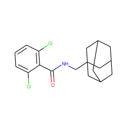 O=C(NCC12CC3CC(CC(C3)C1)C2)c1c(Cl)cccc1Cl ZINC000013587523