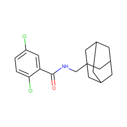 O=C(NCC12CC3CC(CC(C3)C1)C2)c1cc(Cl)ccc1Cl ZINC000013587522