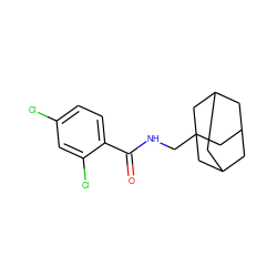 O=C(NCC12CC3CC(CC(C3)C1)C2)c1ccc(Cl)cc1Cl ZINC000003941073