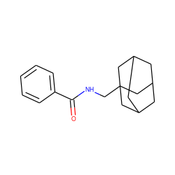 O=C(NCC12CC3CC(CC(C3)C1)C2)c1ccccc1 ZINC000003894904