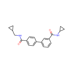 O=C(NCC1CC1)c1ccc(-c2cccc(C(=O)NC3CC3)c2)cc1 ZINC000040918098