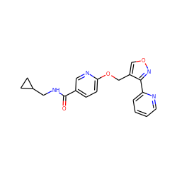 O=C(NCC1CC1)c1ccc(OCc2conc2-c2ccccn2)nc1 ZINC000142852494