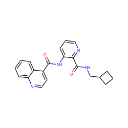 O=C(NCC1CCC1)c1ncccc1NC(=O)c1ccnc2ccccc12 ZINC000035930868