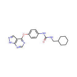 O=C(NCC1CCCCC1)Nc1ccc(Oc2ncnc3[nH]ncc23)cc1 ZINC000095587777