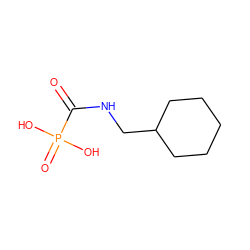 O=C(NCC1CCCCC1)P(=O)(O)O ZINC000013561091