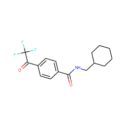 O=C(NCC1CCCCC1)c1ccc(C(=O)C(F)(F)F)cc1 ZINC000028880454