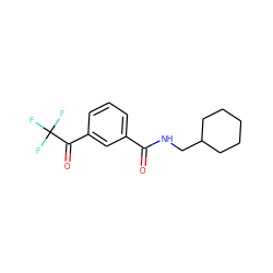 O=C(NCC1CCCCC1)c1cccc(C(=O)C(F)(F)F)c1 ZINC000053182500