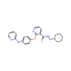 O=C(NCC1CCCCC1)c1cccnc1Oc1ccc(Nc2ccccn2)cc1 ZINC000146196348