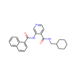 O=C(NCC1CCCCC1)c1ccncc1NC(=O)c1cccc2ccccc12 ZINC000035815769