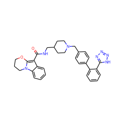 O=C(NCC1CCN(Cc2ccc(-c3ccccc3-c3nnn[nH]3)cc2)CC1)c1c2n(c3ccccc13)CCCO2 ZINC000068247201