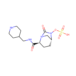 O=C(NCC1CCNCC1)[C@@H]1CC[C@@H]2CN1C(=O)N2OS(=O)(=O)O ZINC000096168589