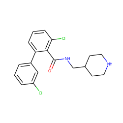 O=C(NCC1CCNCC1)c1c(Cl)cccc1-c1cccc(Cl)c1 ZINC000049036137