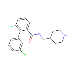 O=C(NCC1CCNCC1)c1cccc(F)c1-c1cccc(Cl)c1 ZINC000049034069