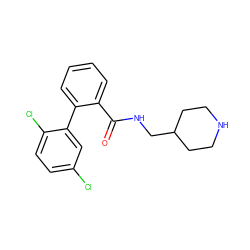 O=C(NCC1CCNCC1)c1ccccc1-c1cc(Cl)ccc1Cl ZINC000049036734