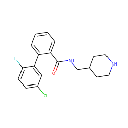 O=C(NCC1CCNCC1)c1ccccc1-c1cc(Cl)ccc1F ZINC000049036732