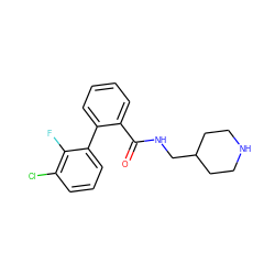 O=C(NCC1CCNCC1)c1ccccc1-c1cccc(Cl)c1F ZINC000049112467