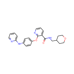 O=C(NCC1CCOCC1)c1cccnc1Oc1ccc(Nc2ccccn2)cc1 ZINC000148218392