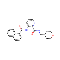 O=C(NCC1CCOCC1)c1ncccc1NC(=O)c1cccc2ccccc12 ZINC000035907357