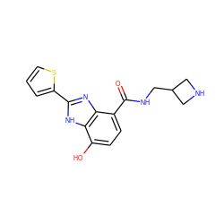 O=C(NCC1CNC1)c1ccc(O)c2[nH]c(-c3cccs3)nc12 ZINC000118674227