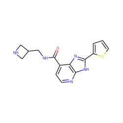 O=C(NCC1CNC1)c1ccnc2[nH]c(-c3cccs3)nc12 ZINC000144746186