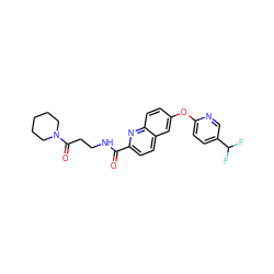 O=C(NCCC(=O)N1CCCCC1)c1ccc2cc(Oc3ccc(C(F)F)cn3)ccc2n1 ZINC001772601923