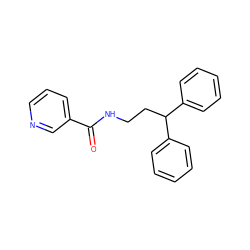 O=C(NCCC(c1ccccc1)c1ccccc1)c1cccnc1 ZINC000004401896