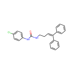 O=C(NCCC=C(c1ccccc1)c1ccccc1)Nc1ccc(Cl)cc1 ZINC000013451949