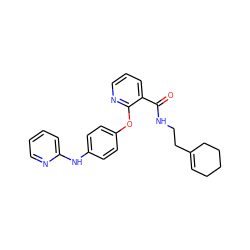 O=C(NCCC1=CCCCC1)c1cccnc1Oc1ccc(Nc2ccccn2)cc1 ZINC000148396805