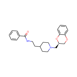 O=C(NCCC1CCN(C[C@@H]2COc3ccccc3O2)CC1)c1ccccc1 ZINC000012356273