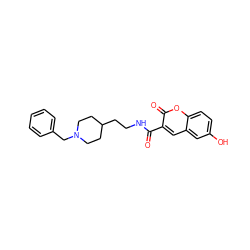 O=C(NCCC1CCN(Cc2ccccc2)CC1)c1cc2cc(O)ccc2oc1=O ZINC000103276755