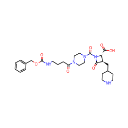 O=C(NCCCC(=O)N1CCN(C(=O)N2C(=O)[C@H](CC3CCNCC3)[C@H]2C(=O)O)CC1)OCc1ccccc1 ZINC000026293899