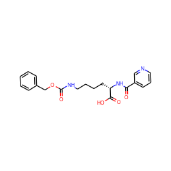 O=C(NCCCC[C@H](NC(=O)c1cccnc1)C(=O)O)OCc1ccccc1 ZINC000040940135