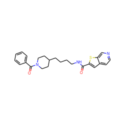 O=C(NCCCCC1CCN(C(=O)c2ccccc2)CC1)c1cc2ccncc2s1 ZINC000096283433