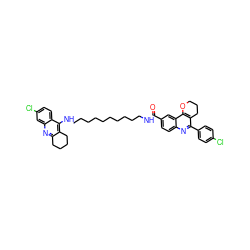 O=C(NCCCCCCCCCCNc1c2c(nc3cc(Cl)ccc13)CCCC2)c1ccc2nc(-c3ccc(Cl)cc3)c3c(c2c1)OCCC3 ZINC000049614911