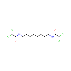 O=C(NCCCCCCCCNC(=O)C(Cl)Cl)C(Cl)Cl ZINC000006845427