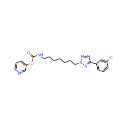 O=C(NCCCCCCCn1nnc(-c2cccc(Cl)c2)n1)Oc1cccnc1 ZINC000207752334