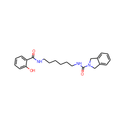 O=C(NCCCCCCNC(=O)N1Cc2ccccc2C1)c1ccccc1O ZINC000166763971