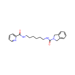 O=C(NCCCCCCNC(=O)N1Cc2ccccc2C1)c1ccccn1 ZINC000165964084