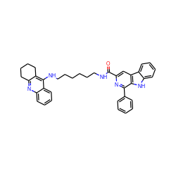 O=C(NCCCCCCNc1c2c(nc3ccccc13)CCCC2)c1cc2c([nH]c3ccccc32)c(-c2ccccc2)n1 ZINC000299839269