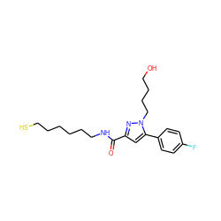 O=C(NCCCCCCS)c1cc(-c2ccc(F)cc2)n(CCCCO)n1 ZINC000653701086