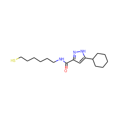 O=C(NCCCCCCS)c1cc(C2CCCCC2)[nH]n1 ZINC000653700787