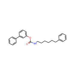 O=C(NCCCCCCc1ccccc1)Oc1cccc(-c2ccccc2)c1 ZINC000045484335